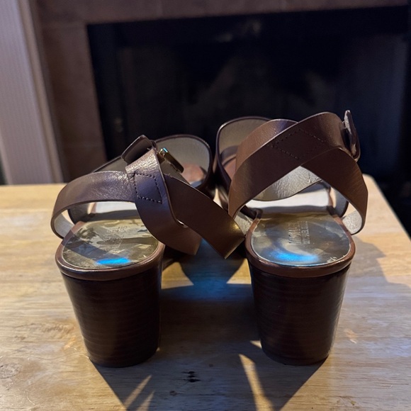 Michael Kors Brown Leather Sandals - Picture 3 of 5